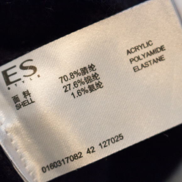 ES Style | Navy Textured Eyeball Fuzzy Sweater - Picture 4 of 5